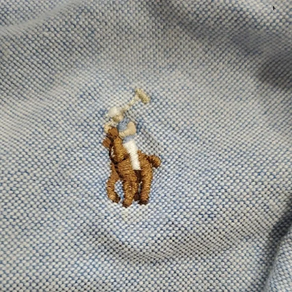 Ralph Lauren Kids Blue Oxford Shirt - Picture 3 of 3